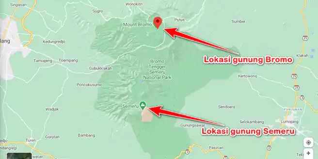 Perbedaan Lokasi Gunung Bromo Dan Semeru