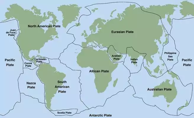 Peta Persebaran Lempeng Tektonik Di Seluruh Dunia