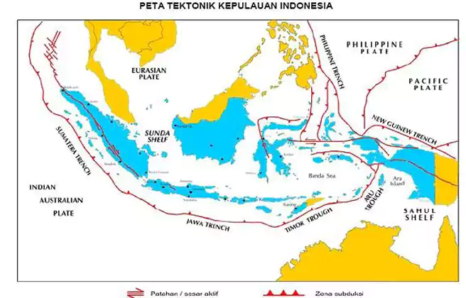 Peta Tektonik Kepulauan Indonesia