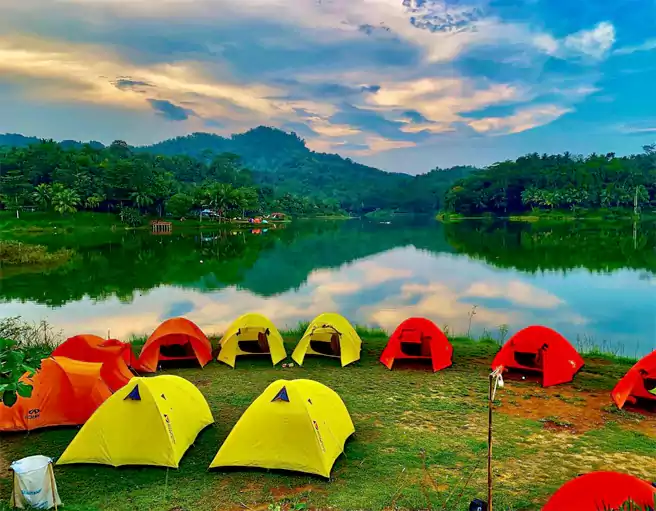 Tempat Camping Di Kulon Progo Taman Bambu Air Waduk Sermo