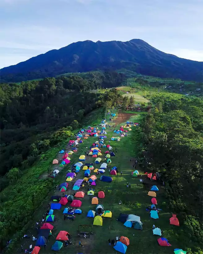 Keindahan Camping Gayatri Dari View Drone